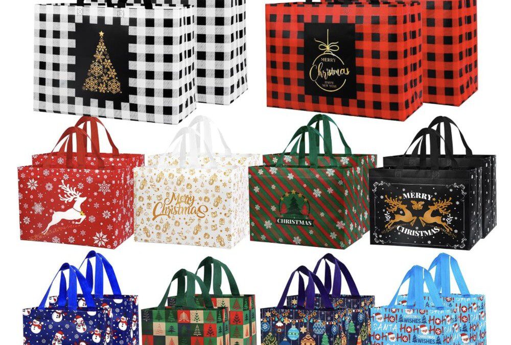 20pcs Christmas Tote Bags – Just $12.59 shipped! | 10 Styles – 3 Sizes